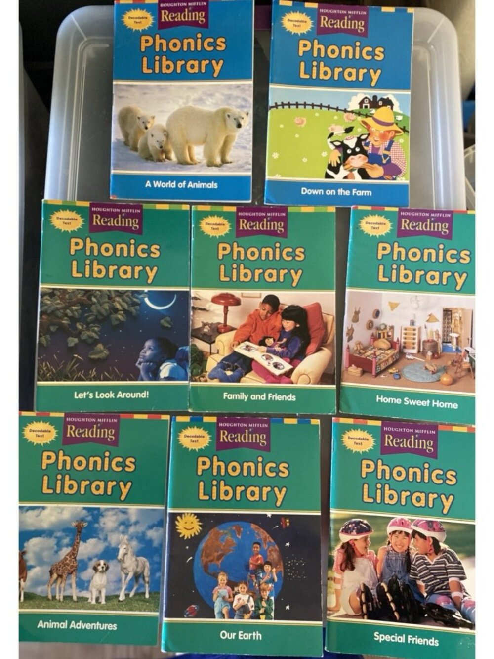 Houghton Mifflin Reading Phonics Library Levels K-1 Lot Of 8 List In Photos GOOD
